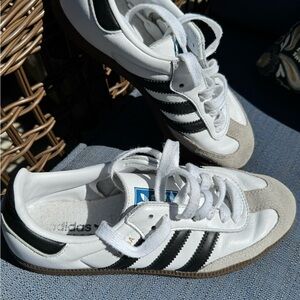 adidas White Low-Top Leather Sneaker